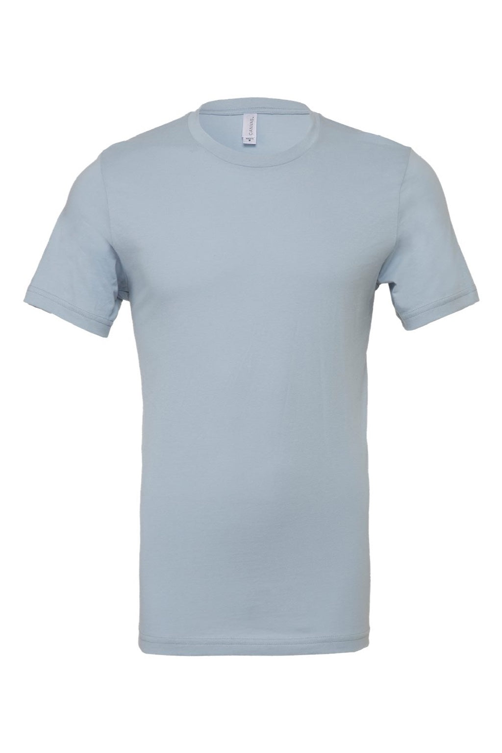 Bella + Canvas BC3001/3001 Mens Jersey Short Sleeve Crewneck T-Shirt Light Blue Flat Front