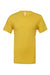 Bella + Canvas BC3001/3001 Mens Jersey Short Sleeve Crewneck T-Shirt Maize Yellow Flat Front