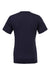 Bella + Canvas BC3001/3001 Mens Jersey Short Sleeve Crewneck T-Shirt Navy Blue Flat Back