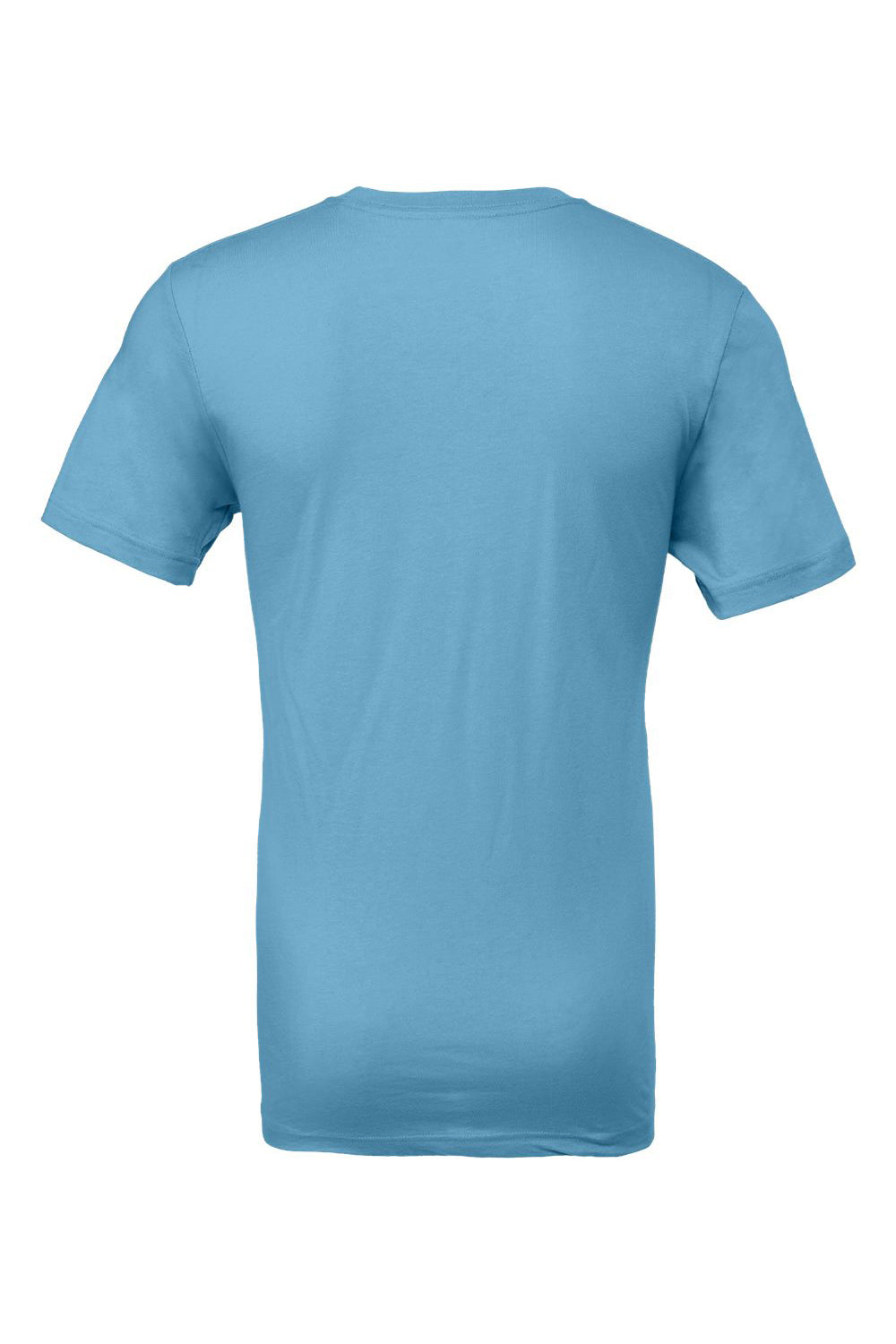 Bella + Canvas BC3001/3001C Mens Jersey Short Sleeve Crewneck T-Shirt Ocean Blue Flat Back