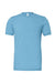 Bella + Canvas BC3001/3001 Mens Jersey Short Sleeve Crewneck T-Shirt Ocean Blue Flat Front