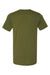 Bella + Canvas BC3001/3001 Mens Jersey Short Sleeve Crewneck T-Shirt Olive Green Flat Back