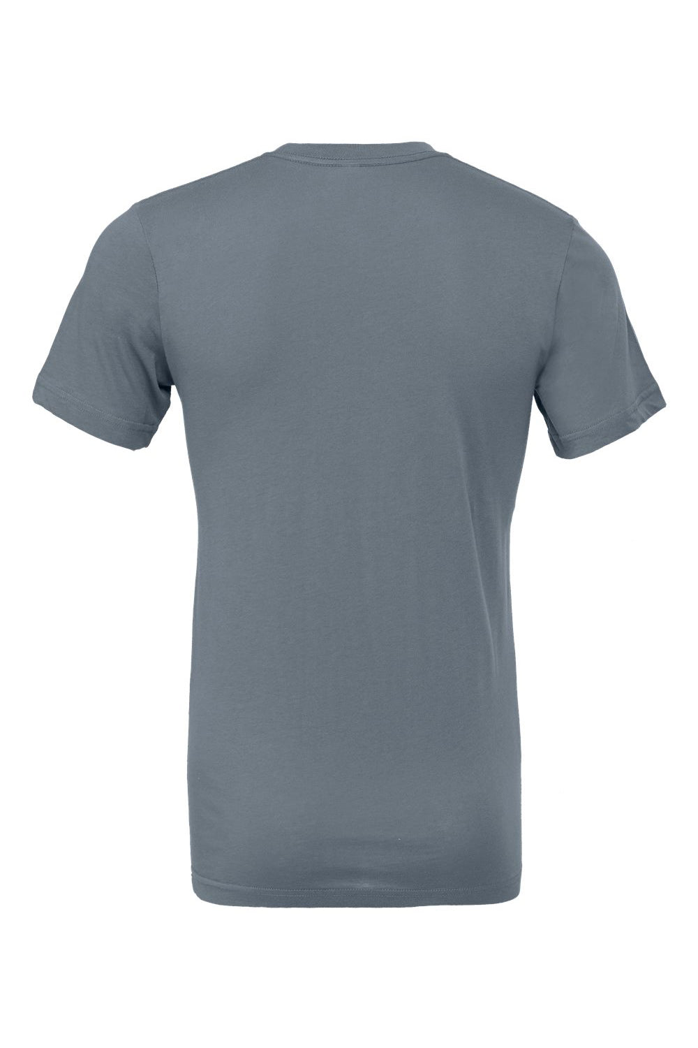 Bella + Canvas BC3001/3001C Mens Jersey Short Sleeve Crewneck T-Shirt Steel Blue Flat Back