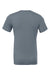 Bella + Canvas BC3001/3001 Mens Jersey Short Sleeve Crewneck T-Shirt Steel Blue Flat Back