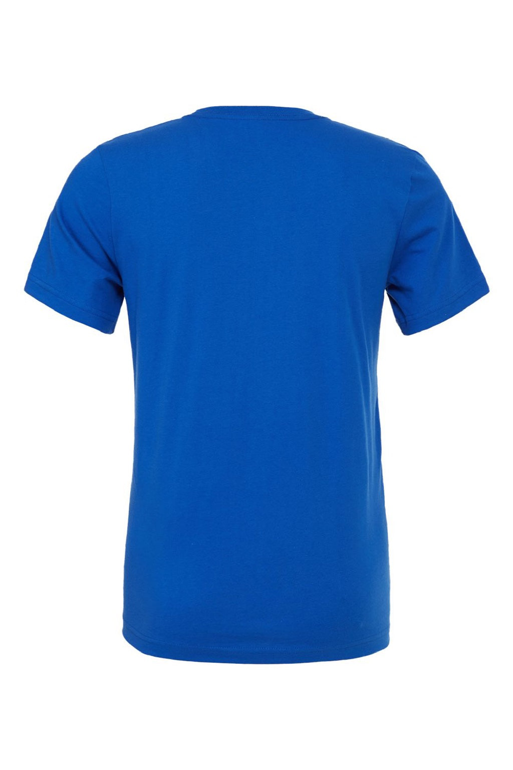 Bella + Canvas BC3001/3001 Mens Jersey Short Sleeve Crewneck T-Shirt True Royal Blue Flat Back