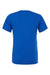 Bella + Canvas BC3001/3001 Mens Jersey Short Sleeve Crewneck T-Shirt True Royal Blue Flat Back