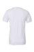 Bella + Canvas BC3001/3001 Mens Jersey Short Sleeve Crewneck T-Shirt White Flat Back