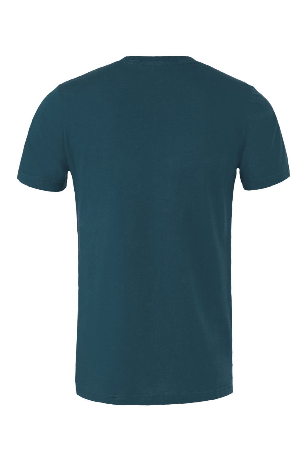 Bella + Canvas BC3001/3001 Mens Jersey Short Sleeve Crewneck T-Shirt Deep Teal Blue Flat Back