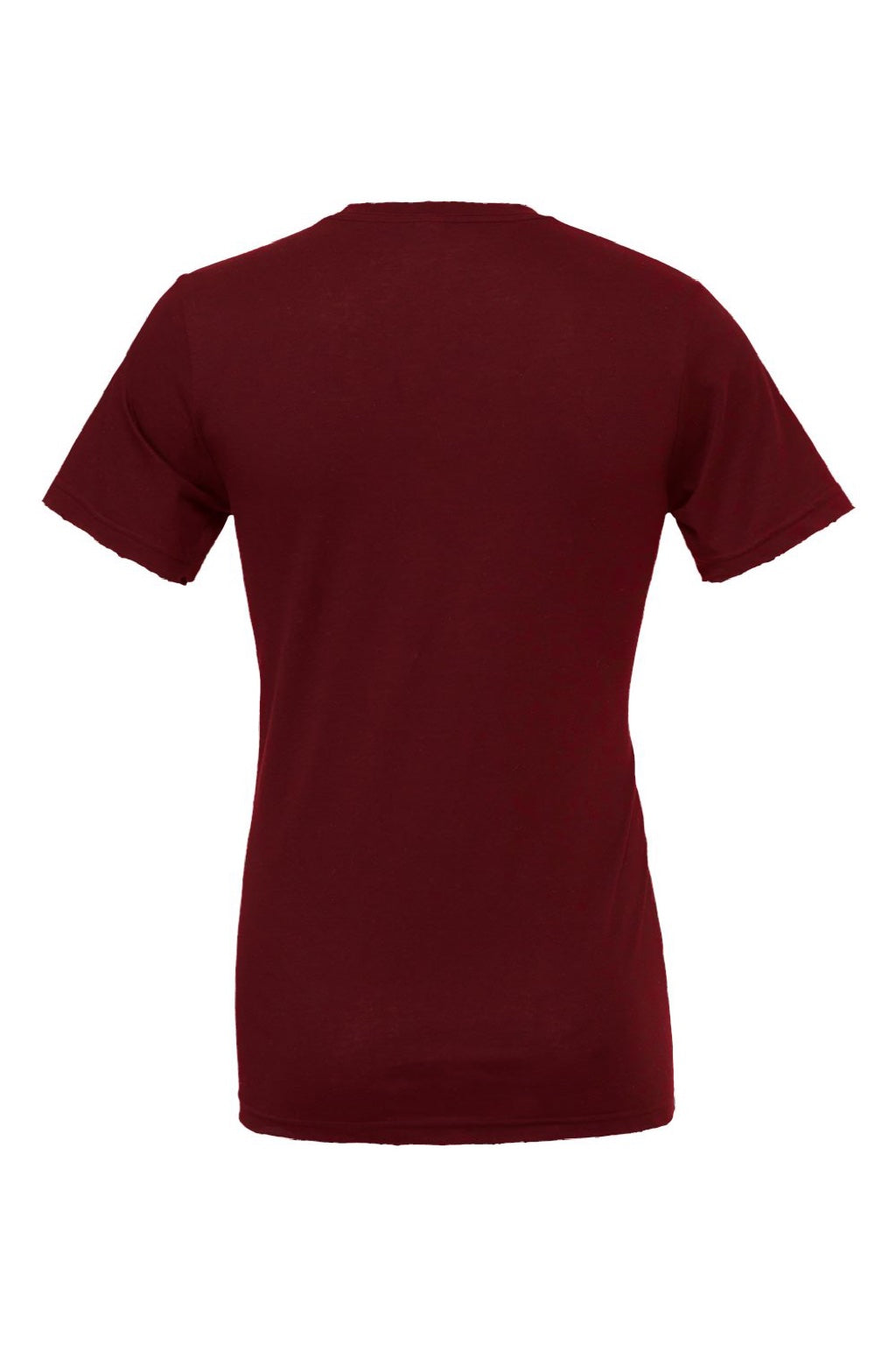 Bella + Canvas BC3001/3001 Mens Jersey Short Sleeve Crewneck T-Shirt Maroon Flat Back