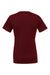 Bella + Canvas BC3001/3001 Mens Jersey Short Sleeve Crewneck T-Shirt Maroon Flat Back