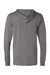 Bella + Canvas BC3512/3512 Mens Jersey Long Sleeve Hooded T-Shirt Hoodie Heather Deep Grey Flat Back