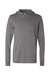 Bella + Canvas BC3512/3512 Mens Jersey Long Sleeve Hooded T-Shirt Hoodie Heather Deep Grey Flat Front