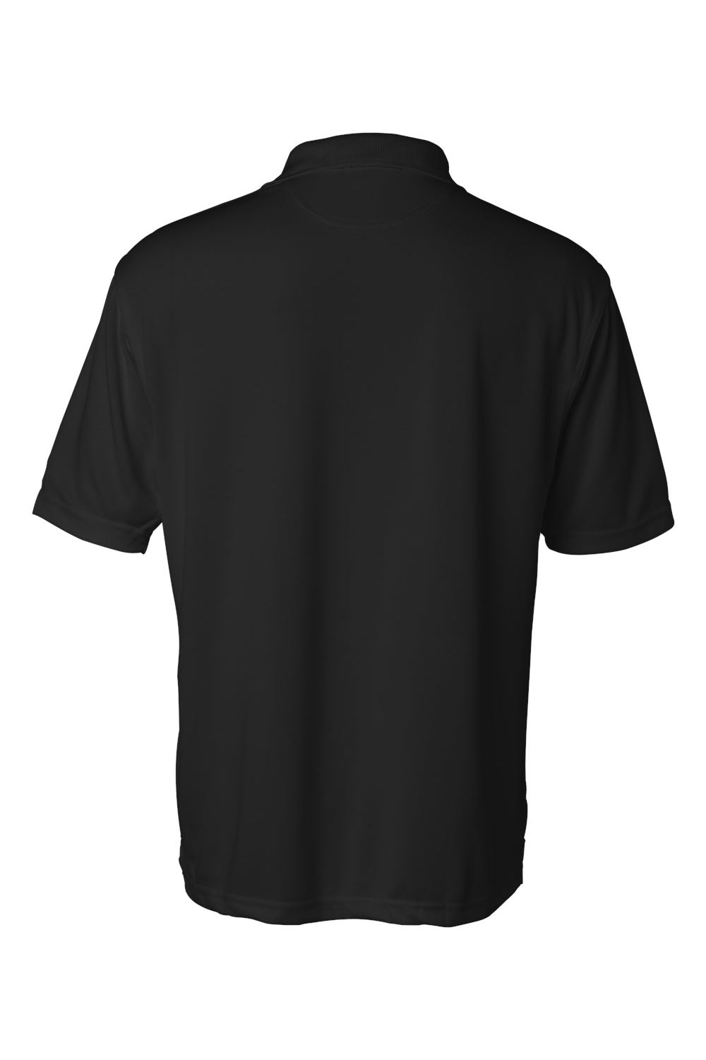 Sierra Pacific 0469 Mens Moisture Wish Mesh Short Sleeve Polo Shirt Black Flat Back