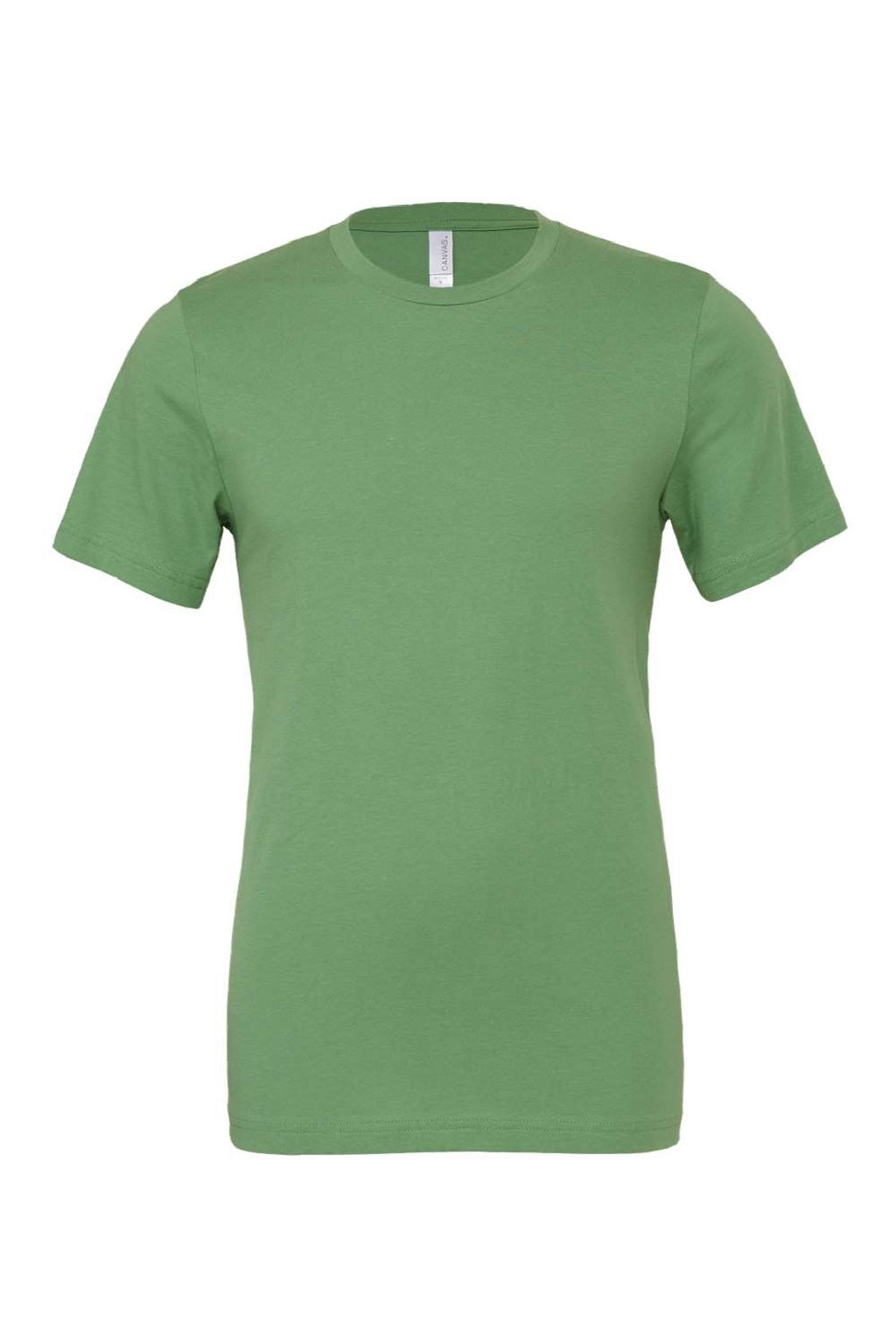 Bella + Canvas BC3001/3001 Mens Jersey Short Sleeve Crewneck T-Shirt Leaf Green Flat Front