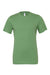 Bella + Canvas BC3001/3001 Mens Jersey Short Sleeve Crewneck T-Shirt Leaf Green Flat Front