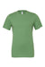 Bella + Canvas BC3001/3001C Mens Jersey Short Sleeve Crewneck T-Shirt Leaf Green Flat Front
