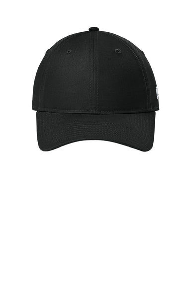 New Era Hats NE201 Mens Adjustable Hat Flag Black Flat Front
