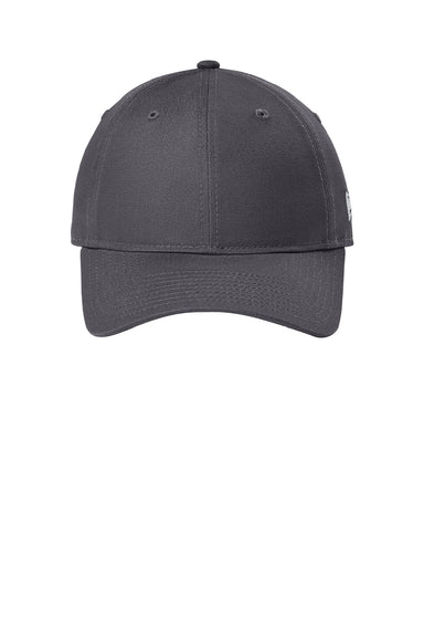 New Era Hats NE201 Mens Adjustable Hat Flag Graphite Grey Flat Front