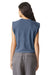 American Apparel 307GD Womens Garment Dyed Muscle Tank Top Faded Navy Blue Model Back