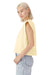 American Apparel 307GD Womens Garment Dyed Muscle Tank Top Faded Cream Model Side