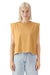 American Apparel 307GD Womens Garment Dyed Muscle Tank Top Faded Mustard Yellow Model Front