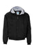 Augusta Sportswear 3280 Mens Full Zip Hooded Jacket Black Flat Front