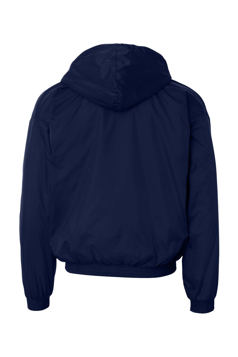 Augusta Sportswear 3280 Mens Water Resistant Full Zip Hooded Jacket Navy Blue Flat Back