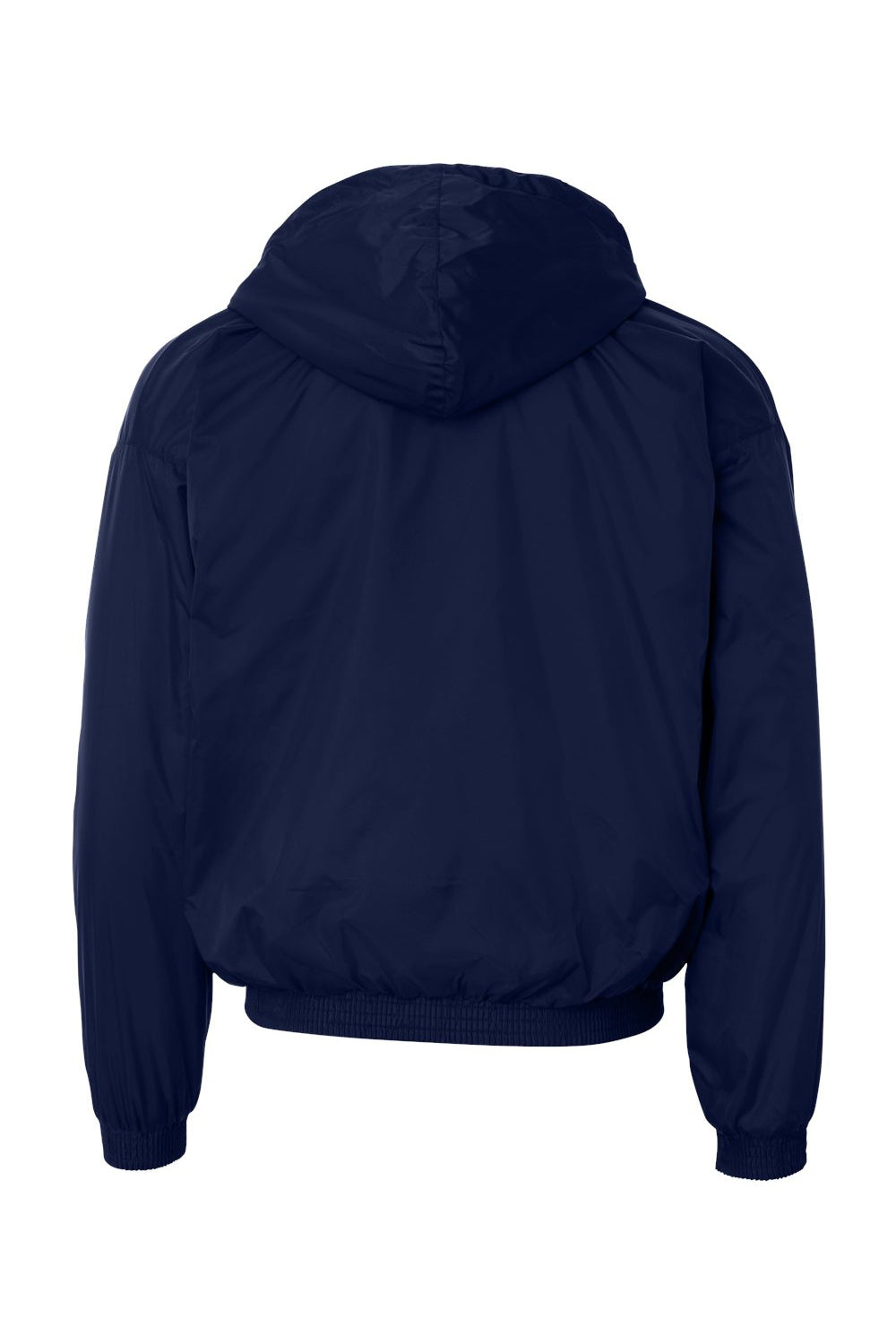 Augusta Sportswear 3280 Mens Water Resistant Full Zip Hooded Jacket Navy Blue Flat Back