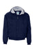Augusta Sportswear 3280 Mens Water Resistant Full Zip Hooded Jacket Navy Blue Flat Front