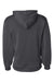 Badger 1454 Mens Performance Moisture Wicking Fleece Hooded Sweatshirt Hoodie w/ Pouch Pocket Graphite Grey Flat Back