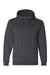 Bayside BA960 Mens USA Made Hooded Sweatshirt Hoodie Heather Charcoal Grey Flat Front
