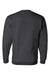 Bayside BA1102 Mens USA Made Crewneck Sweatshirt Heather Charcoal Grey Flat Back