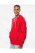 Independent Trading Co. AFX90UNZ Mens Full Zip Hooded Sweatshirt Hoodie Red Model Side