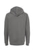 Independent Trading Company IND4000 Mens Hooded Sweatshirt Hoodie w/ Pouch Pocket Heather Gunmetal Grey Flat Back