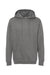 Independent Trading Company IND4000 Mens Hooded Sweatshirt Hoodie w/ Pouch Pocket Heather Gunmetal Grey Flat Front