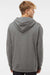 Independent Trading Company IND4000 Mens Hooded Sweatshirt Hoodie w/ Pouch Pocket Heather Gunmetal Grey Model Back