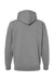 Independent Trading Company IND4000Z Mens Full Zip Hooded Sweatshirt Hoodie w/ Pockets Heather Gunmetal Grey Flat Back