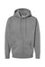 Independent Trading Co. IND4000Z Mens Full Zip Hooded Sweatshirt Hoodie Heather Gunmetal Grey Flat Front