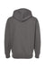 Independent Trading Co. IND4000Z Mens Full Zip Hooded Sweatshirt Hoodie Charcoal Grey Flat Back