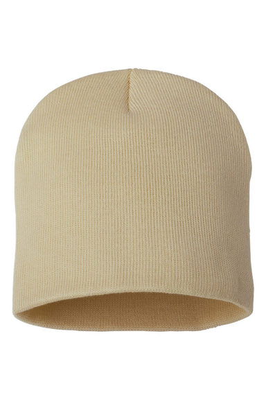 Sportsman Hats SP08 Unisex Beanie Camel Brown Flat Front
