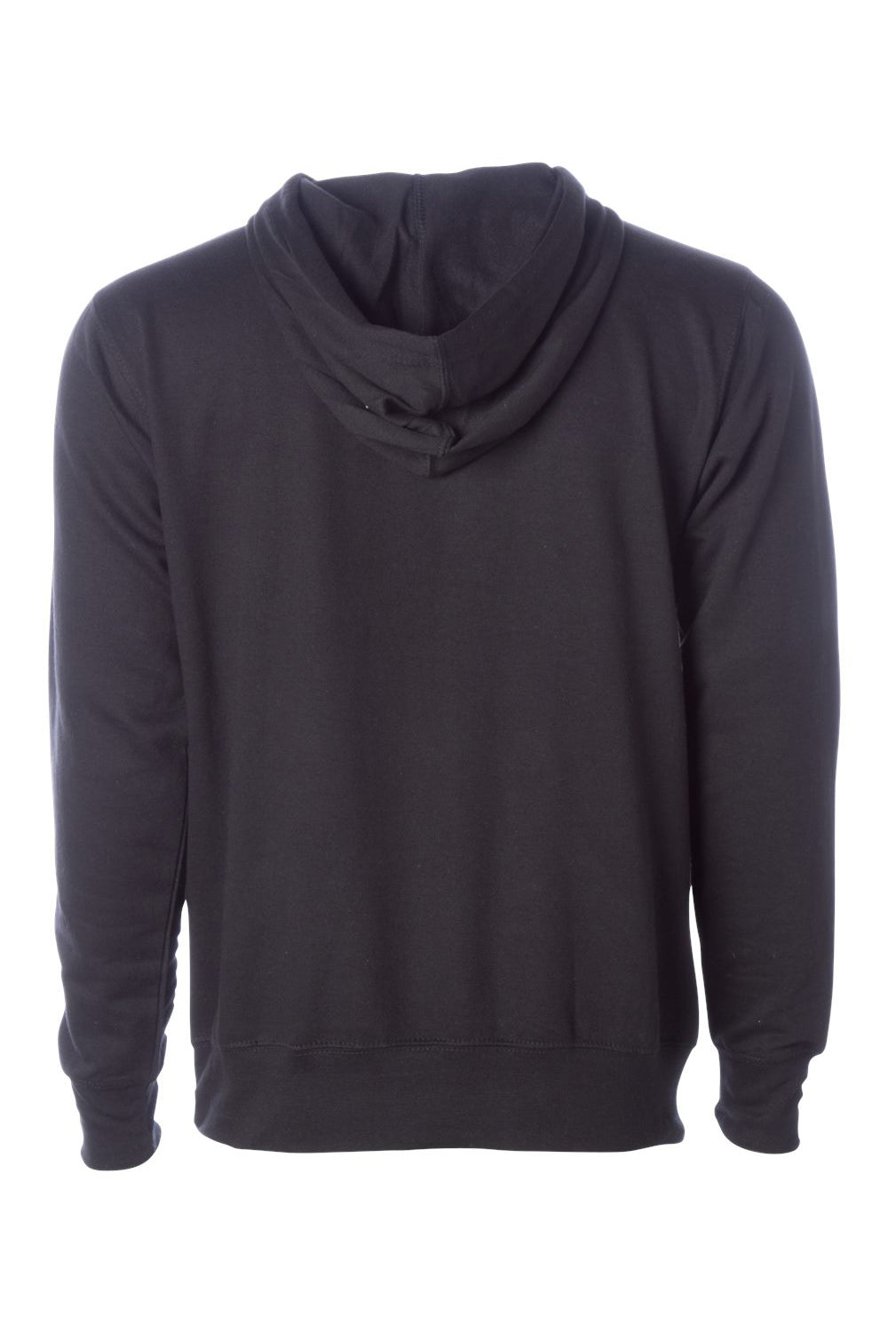 Independent Trading Company SS4500 Mens Hooded Sweatshirt Hoodie w/ Pouch Pocket Black Flat Back