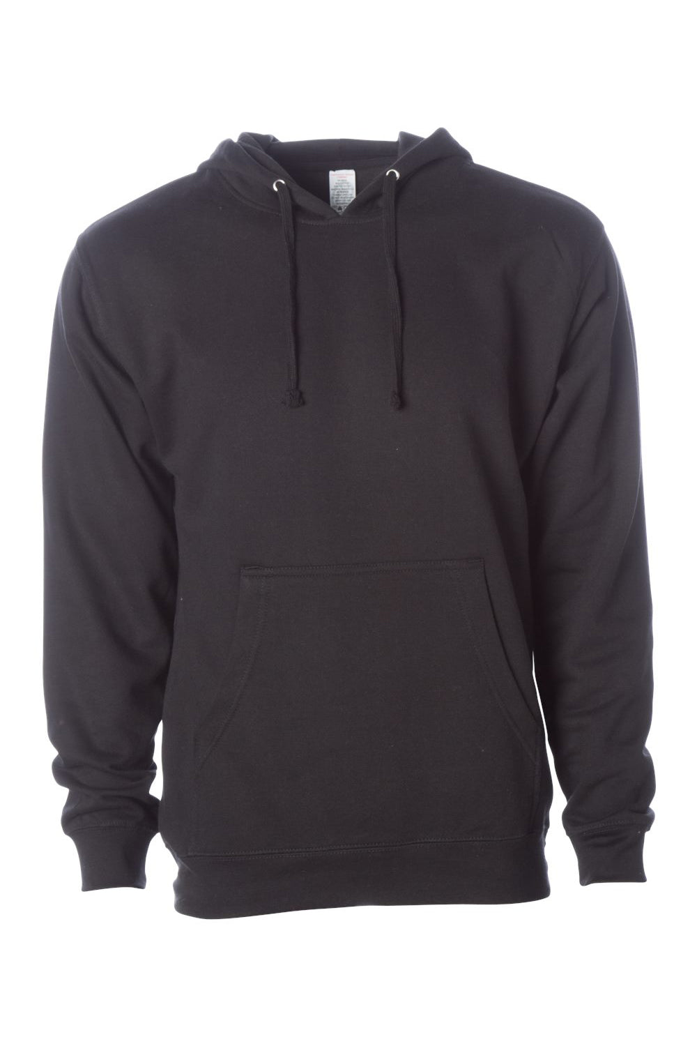 Independent Trading Company SS4500 Mens Hooded Sweatshirt Hoodie w/ Pouch Pocket Black Flat Front