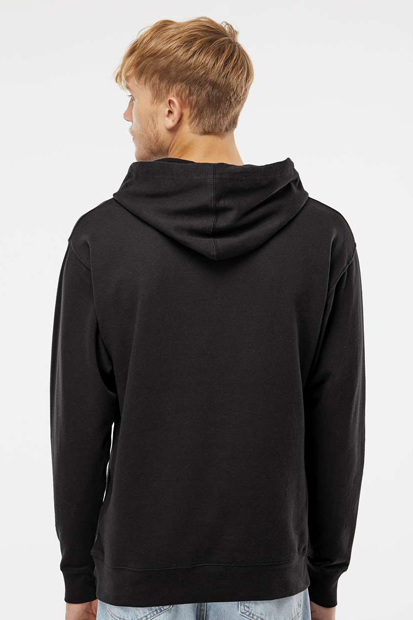 Independent Trading Company SS4500 Mens Hooded Sweatshirt Hoodie w/ Pouch Pocket Black Model Back