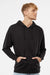 Independent Trading Company SS4500 Mens Hooded Sweatshirt Hoodie w/ Pouch Pocket Black Model Front