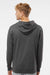Independent Trading Company SS4500 Mens Hooded Sweatshirt Hoodie w/ Pouch Pocket Heather Charcoal Grey Model Back