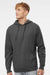 Independent Trading Company SS4500 Mens Hooded Sweatshirt Hoodie w/ Pouch Pocket Heather Charcoal Grey Model Front