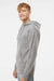 Independent Trading Company SS4500 Mens Hooded Sweatshirt Hoodie w/ Pouch Pocket Heather Grey Model Side