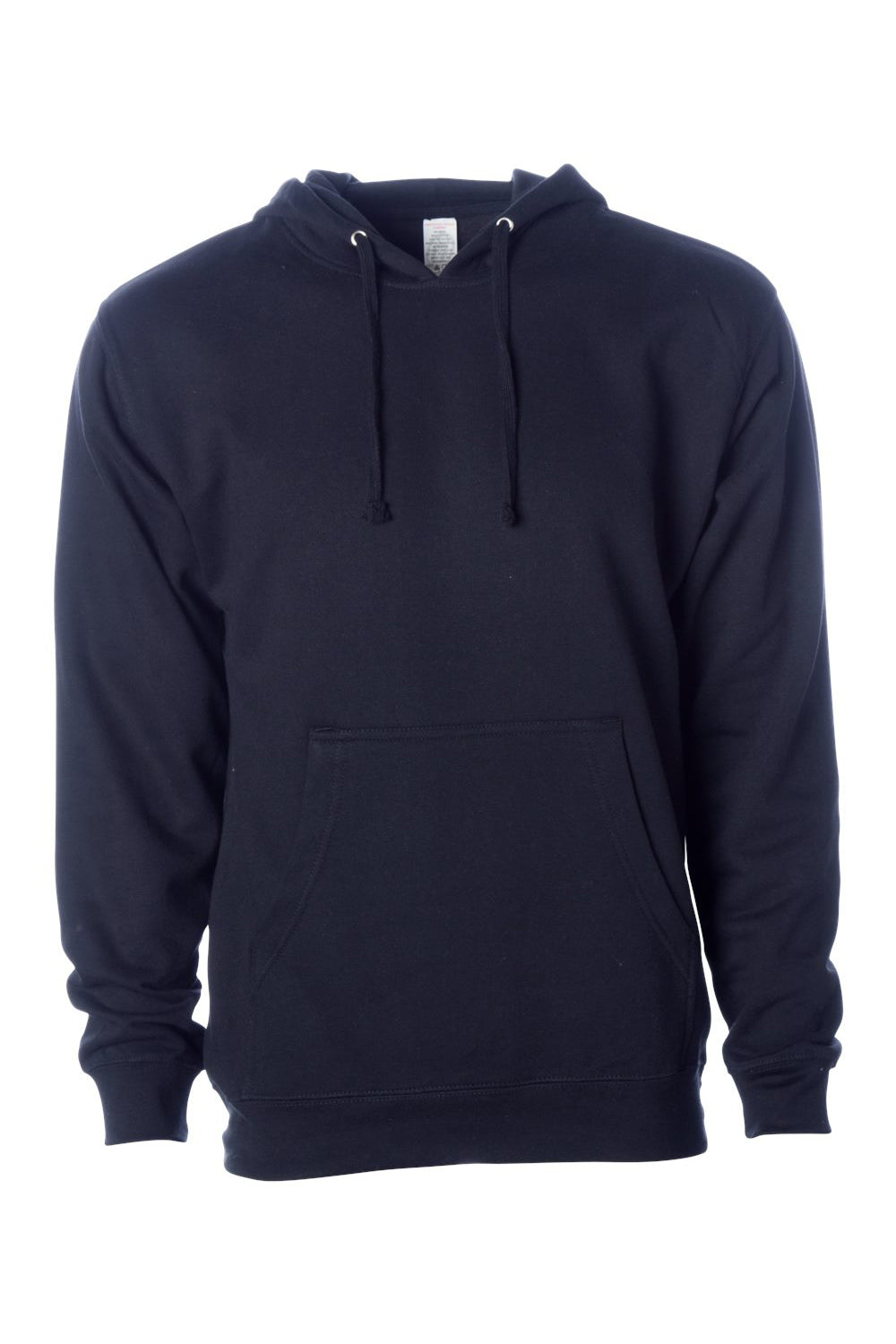 Independent Trading Company SS4500 Mens Hooded Sweatshirt Hoodie w/ Pouch Pocket Classic Navy Blue Flat Front