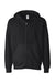 Independent Trading Co. SS4500Z Mens Full Zip Hooded Sweatshirt Hoodie Black Flat Front