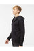 Independent Trading Co. SS4500Z Mens Full Zip Hooded Sweatshirt Hoodie Black Model Side
